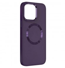 TPU чохол Bonbon Metal Style with MagSafe для Apple iPhone 13 (6.1") Фіолетовий / Dark Purple