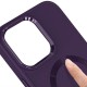 TPU чохол Bonbon Metal Style with MagSafe для Apple iPhone 13 (6.1") Фіолетовий / Dark Purple