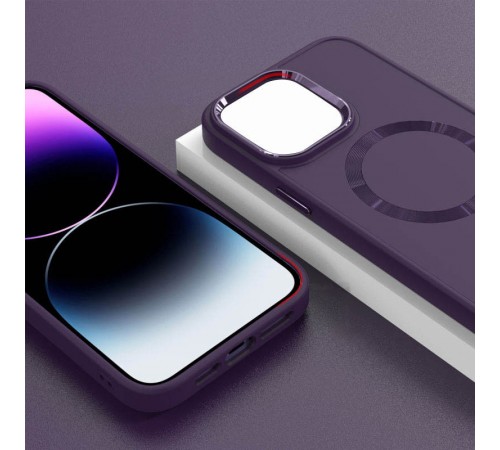 TPU чохол Bonbon Metal Style with MagSafe для Apple iPhone 13 (6.1") Фіолетовий / Dark Purple TPU чохол Bonbon Metal Style with MagSafe для Apple iPhone 13 (6.1") Фіолетовий / Dark Purple