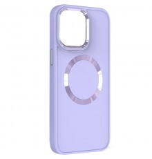 TPU чохол Bonbon Metal Style with MagSafe для Apple iPhone 13 (6.1") Бузковий / Dasheen