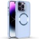 TPU чохол Bonbon Metal Style with MagSafe для Apple iPhone 13 Pro (6.1") Блакитний / Mist Blue