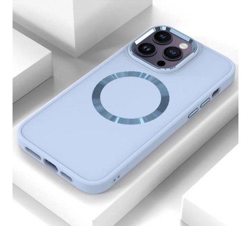 TPU чохол Bonbon Metal Style with MagSafe для Apple iPhone 13 Pro (6.1") Блакитний / Mist Blue TPU чохол Bonbon Metal Style with MagSafe для Apple iPhone 13 Pro (6.1") Блакитний / Mist Blue
