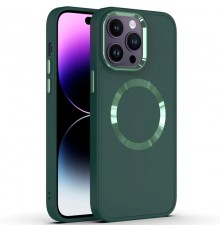 TPU чохол Bonbon Metal Style with MagSafe для Apple iPhone 13 Pro (6.1") Зелений / Army Green