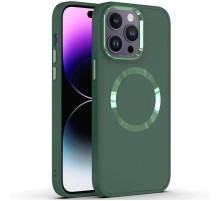 TPU чохол Bonbon Metal Style with MagSafe для Apple iPhone 13 Pro (6.1") Зелений / Pine green