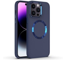 TPU чохол Bonbon Metal Style with MagSafe для Apple iPhone 13 Pro (6.1") Синій / Cosmos Blue