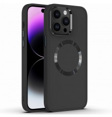 TPU чохол Bonbon Metal Style with MagSafe для Apple iPhone 13 Pro (6.1") Чорний / Black