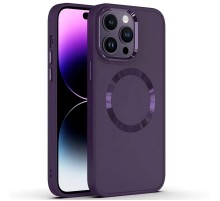 TPU чохол Bonbon Metal Style with MagSafe для Apple iPhone 13 Pro Max (6.7") Фіолетовий / Dark Purple