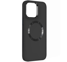TPU чохол Bonbon Metal Style with MagSafe для Apple iPhone 14 (6.1") Чорний / Black