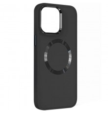 TPU чохол Bonbon Metal Style with MagSafe для Apple iPhone 14 (6.1") Чорний / Black