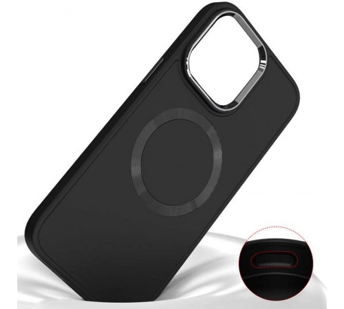 TPU чохол Bonbon Metal Style with MagSafe для Apple iPhone 14 (6.1") Чорний / Black TPU чохол Bonbon Metal Style with MagSafe для Apple iPhone 14 (6.1") Чорний / Black
