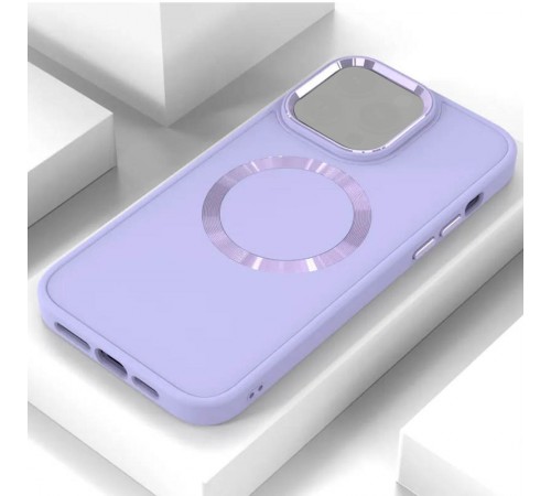 TPU чохол Bonbon Metal Style with MagSafe для Apple iPhone 14 (6.1") Бузковий / Dasheen TPU чохол Bonbon Metal Style with MagSafe для Apple iPhone 14 (6.1") Бузковий / Dasheen