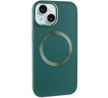 TPU чохол Bonbon Metal Style with MagSafe для Apple iPhone 14 (6.1") Зелений / Army Green