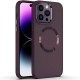 TPU чохол Bonbon Metal Style with MagSafe для Apple iPhone 14 Pro (6.1") Бордовий / Plum