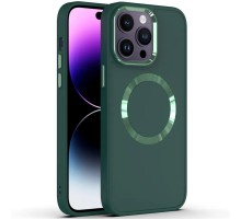 TPU чохол Bonbon Metal Style with MagSafe для Apple iPhone 14 Pro Max (6.7") Зелений / Army Green