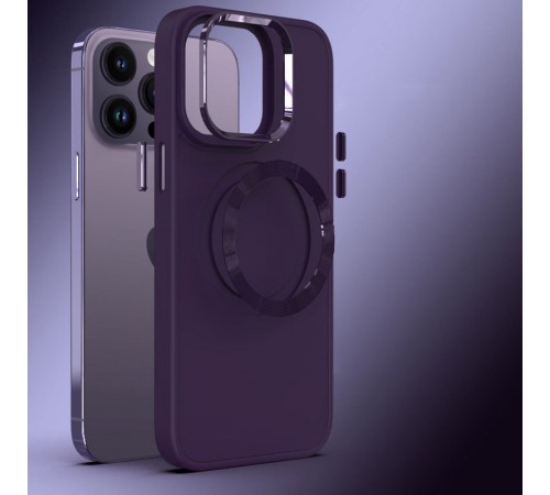 TPU чохол Bonbon Metal Style with MagSafe для Apple iPhone 14 Pro Max (6.7") Фіолетовий / Dark Purple TPU чохол Bonbon Metal Style with MagSafe для Apple iPhone 14 Pro Max (6.7") Фіолетовий / Dark Purple