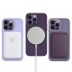 TPU чохол Bonbon Metal Style with MagSafe для Apple iPhone 14 Pro Max (6.7") Фіолетовий / Dark Purple