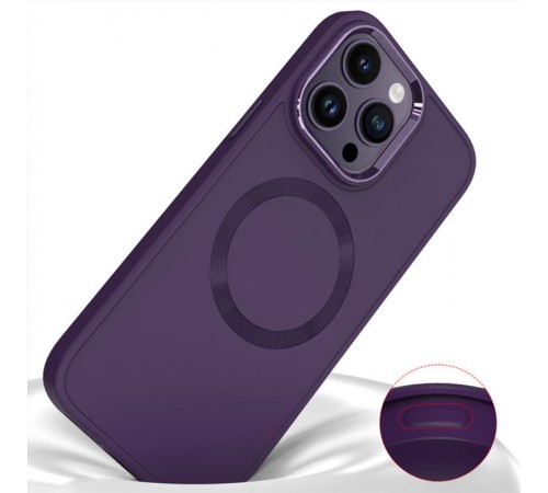 TPU чохол Bonbon Metal Style with MagSafe для Apple iPhone 14 Pro Max (6.7") Фіолетовий / Dark Purple TPU чохол Bonbon Metal Style with MagSafe для Apple iPhone 14 Pro Max (6.7") Фіолетовий / Dark Purple