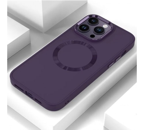 TPU чохол Bonbon Metal Style with MagSafe для Apple iPhone 14 Pro Max (6.7") Фіолетовий / Dark Purple TPU чохол Bonbon Metal Style with MagSafe для Apple iPhone 14 Pro Max (6.7") Фіолетовий / Dark Purple