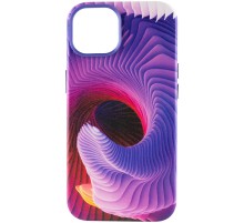 Шкіряний чохол Colour Splash with MagSafe для Apple iPhone 12 Pro / 12 (6.1") Purple / Pink