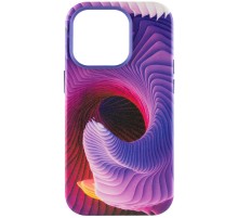 Шкіряний чохол Colour Splash with MagSafe для Apple iPhone 13 Pro (6.1") Purple / Pink
