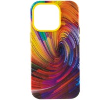 Шкіряний чохол Colour Splash with MagSafe для Apple iPhone 14 Pro Max (6.7") Orange / Red