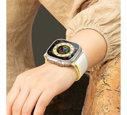 Ремінець Hoco WA14 Original series Apple watch (38/40/41mm) Yellow with White Ремінець Hoco WA14 Original series Apple watch (38/40/41mm) Yellow with White