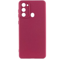 Чохол Silicone Cover Lakshmi Full Camera (A) для Tecno Spark Go 2022 (KG5m) Бордовий / Marsala