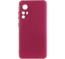 Чохол Silicone Cover Lakshmi Full Camera (A) для Xiaomi Redmi Note 12S Бордовий / Marsala
