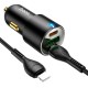 АЗП Hoco NZ6 PD45W (2Type-C/1USB) + Type-C to Lightning Black