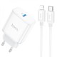 МЗП Hoco C104A PD20W (1USB-C) + кабель Type-C to Lightning White