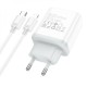МЗП Hoco C104A PD20W (1USB-C) + кабель Type-C to Lightning White