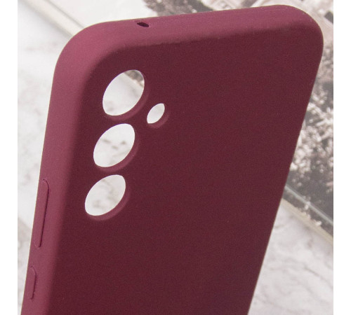 Чохол Silicone Cover Lakshmi Full Camera (AAA) для Samsung Galaxy A34 5G Бордовий / Plum