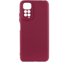 Чохол Silicone Cover Lakshmi Full Camera (AAA) для Xiaomi Redmi Note 11 (Global) / Note 11S Бордовий / Plum
