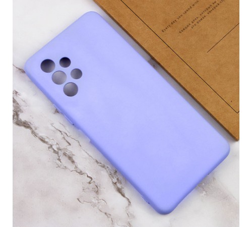Чохол Silicone Cover Lakshmi Full Camera (AAA) для Samsung Galaxy A32 4G Бузковий / Dasheen