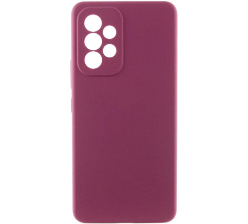 Чохол Silicone Cover Lakshmi Full Camera (AAA) для Samsung Galaxy A32 4G Бордовий / Plum