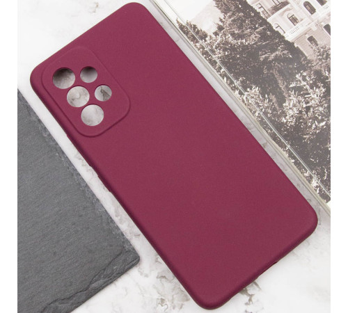 Чохол Silicone Cover Lakshmi Full Camera (AAA) для Samsung Galaxy A53 5G Бордовий / Plum