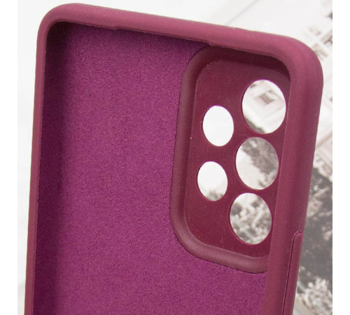 Чохол Silicone Cover Lakshmi Full Camera (AAA) для Samsung Galaxy A53 5G Бордовий / Plum