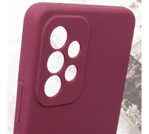 Чохол Silicone Cover Lakshmi Full Camera (AAA) для Samsung Galaxy A52 4G / A52 5G / A52s Бордовий / Plum