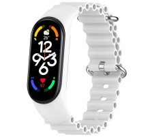 Ремінець Ocean Band для Xiaomi Mi Band 3/4/5/6/7 Білий / White