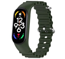 Ремінець Ocean Band для Xiaomi Mi Band 3/4/5/6/7 Зелений / Green