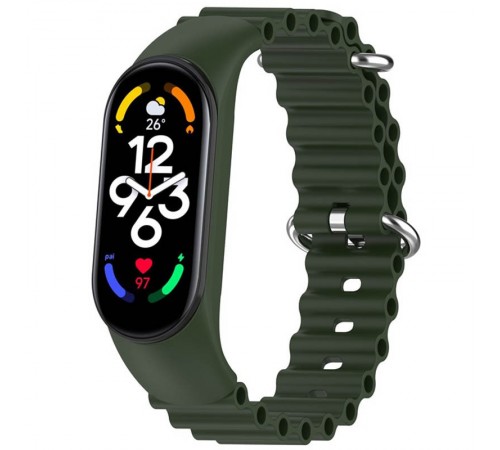 Ремінець Ocean Band для Xiaomi Mi Band 3/4/5/6/7 Зелений / Green Ремінець Ocean Band для Xiaomi Mi Band 3/4/5/6/7 Зелений / Green
