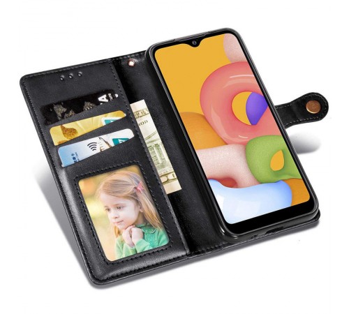 Шкіряний чохол-книжка GETMAN Gallant (PU) для Samsung Galaxy J6+ (2018) (J610F) Чорний