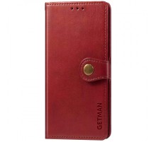 Шкіряний чохол книжка GETMAN Gallant (PU) для Xiaomi Redmi Note 12S Червоний