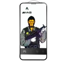 Захисне скло 5D Anti-static Matte (тех.пак) для Apple iPhone 12 Pro / 12 (6.1") Чорний