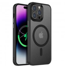 TPU+PC чохол Metal Buttons with MagSafe Colorful для Apple iPhone 13 Pro (6.1") Чорний