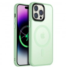 TPU+PC чохол Metal Buttons with MagSafe Colorful для Apple iPhone 13 Pro (6.1") М'ятний