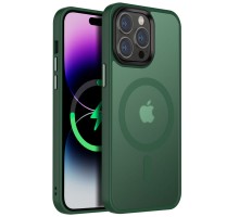 TPU+PC чохол Metal Buttons with MagSafe Colorful для Apple iPhone 13 Pro (6.1") Зелений