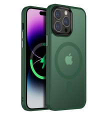 TPU+PC чохол Metal Buttons with MagSafe Colorful для Apple iPhone 13 Pro (6.1") Зелений