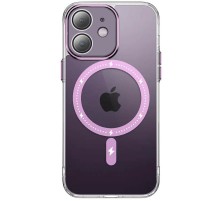 Чохол TPU+PC Colorful with MagSafe для Apple iPhone 12 (6.1") Pink