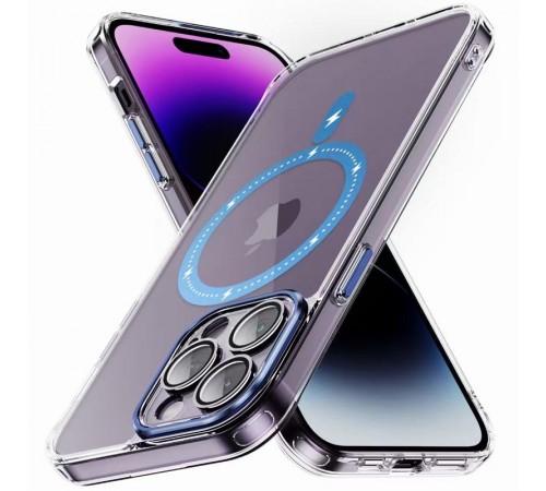 Чохол TPU+PC Colorful with MagSafe для Apple iPhone 13 Pro Max (6.7") Blue Чохол TPU+PC Colorful with MagSafe для Apple iPhone 13 Pro Max (6.7") Blue